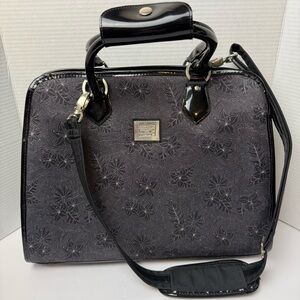 Liz Claiborne Black Floral Shoulder Bag